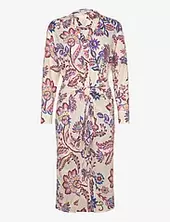 Floral Print Dress With Bow Mango Cream