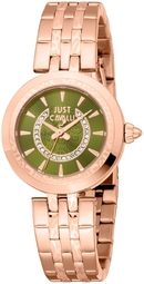 Just Cavalli Dameur Jc1l314m0075 Animalier Grøn/rosaguldtonet Stål
