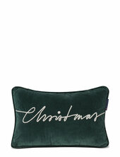 Christmas Cotton Velvet Pillow Lexington Home Green