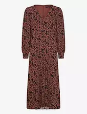 Jeanie Brina Crepe Dress French Connection Brown