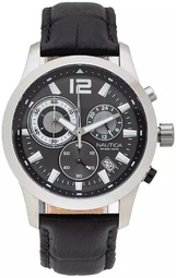 Nautica Herreur Naplecr13 Long Beach Grå/læder Ø43 Mm