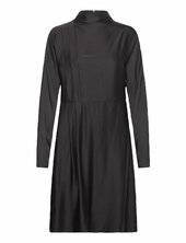 Slfalana Ls Short Satin Dress B Selected Black