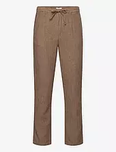 Linen Blend Herringb Pants Lindbergh Beige
