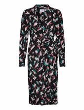 Vidalina L/s Wrap Midi Dress/su Vila Black