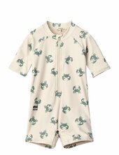 Max Printed Shortsleeve Swim Jumpsuit Liewood Cream