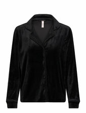 Jacket Ls Velours Piping Hunkemöller Black
