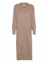 Olmnew Tessa L/s Midi V Dress Knt Only Maternity Beige