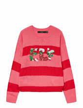 Vmelf Ls O-neck Pullover Xmas Vero Moda Pink