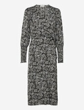 Recycled Polyester Dress Ls Rosemunde Black