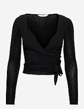 Anne L/s Wool Wrap Top Gai+lisva Black