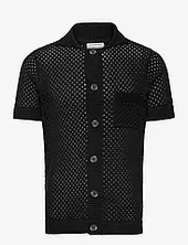 Crochet S/s Cardigan Lindbergh Black