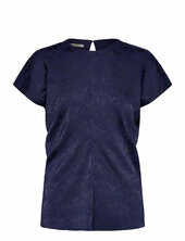 Satin Jacquard Top Scotch & Soda Navy