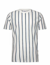 Striped Piqué Tee S/s Lindbergh White