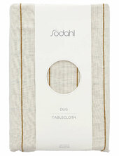 Tablecloth 140x270 Line Offwhite/gold Södahl Patterned