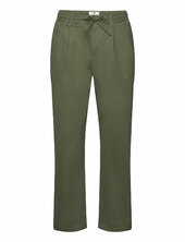 Akjan Cotton Pleat Ela Pants Anerkjendt Green