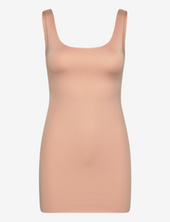 Seamless Dress With Straps Mango Beige