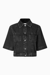 No 05 Shirt - Black Washed Denim - Baum Und Pferdgarten - Sort S