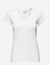 Rena V Tshirt Kntg Inwear White