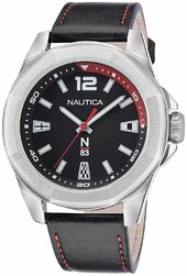Nautica Herreur Naptbf105 N83 Sort/læder Ø46 Mm