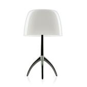 Foscarini Lumiere Bordlampe Grande Hvid Sortforkromet M. Lysdæmper