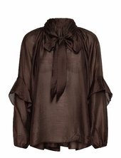 Srrachel Bow-tie Blouse Soft Rebels Brown