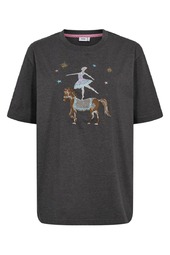 Nümp - T-shirt - Nuprima Oversize T-shirt - Dark Grey Melange (levering Slut Oktober)