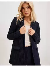 Pieces Pcbozzy Ls Loose Striped Blazer Noos Oversized Blazer Sky Captain Pinstripe