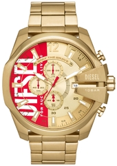 Diesel Herreur Dz4642 Mega Chief Guldfarvet/guldtonet Stål Ø51 Mm