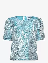 Msalika Round Neck Blouse Minus Blue