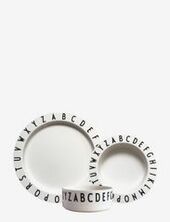 Eat & Learn Plate Set Design Letters White