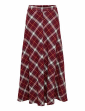 Onlwren Check Long Skirt Wvn Only Burgundy