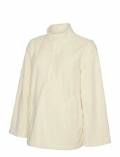 Mlmille L/s Zip Fleece Jacket Mamalicious Cream