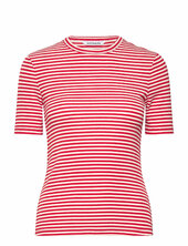 Srfenja Stripe Ss Top Soft Rebels Red