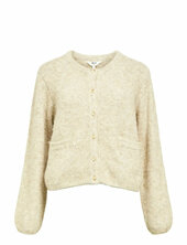 Objsaggia Re L/s Knit Cardigan Noos Object Cream