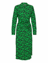 Chakra Zinni Dress Aop Mads Nørgaard Green