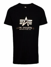 Basic T-shirt Foil Print Alpha Industries Black