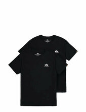 Basic T Small Logo 2 Pack Alpha Industries Black