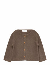 Knitted Button Cardigan Mango Brown