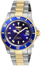 Invicta Herreur 26972 Pro Diver Blå/gul Guldtonet Stål Ø40 Mm