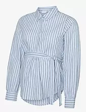 Mlleticia Lia L/s Wo Stripe Shirt 2f Mamalicious Blue