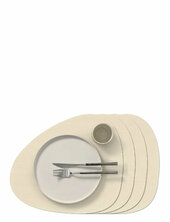 4-set Table Mat Curve L Corduroy Lind Dna Beige
