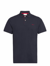 Reg Contrast Pique Ss Polo Gant Navy