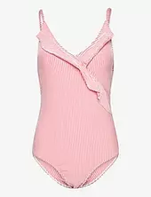 Striba Bly Frill Swimsuit Becksöndergaard Coral