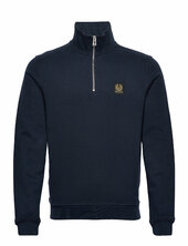 Belstaff Quarter Zip Sweatshirt Dark Ink Belstaff Blue