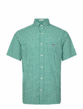Reg Poplin Gingham Ss Shirt Gant Green