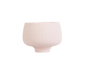 Kera Riflet Urtepotteskjuler - 15,5 Cm - Lyserød - Keramik - House Of Sander