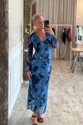 Sisters Point - Kjole - Vedis-dr - Blue/flower