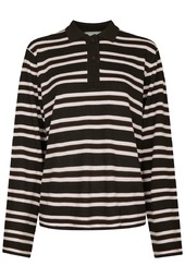 Neo Noir - Bluse - Mala Polo Knit Blouse - Dark Brown