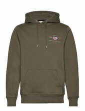 Reg Medium Archive Shield Hoodie Gant Khaki