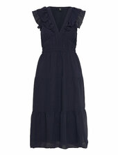 Vmemilie Capsleeve Calf Dress Wvn Ce Vero Moda Navy